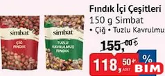 SİMBAT FINDIK İÇİ ÇEŞİTLERİ 150 G fiyat ve kampanya bilgisi